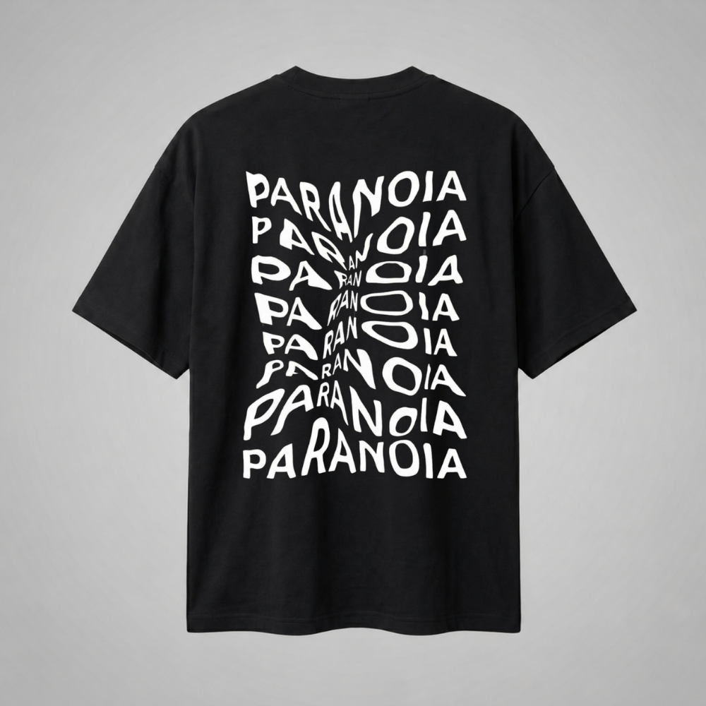 Oversize Premium T-Shirt Paranoia - Siyah